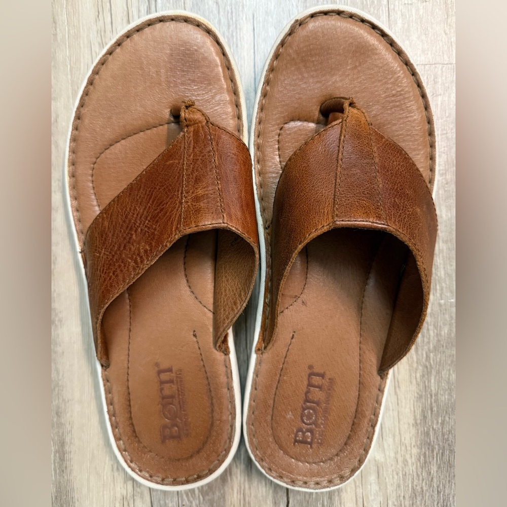 Men’s Born Brown Leather Sandals